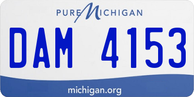 MI license plate DAM4153