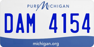 MI license plate DAM4154