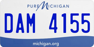 MI license plate DAM4155
