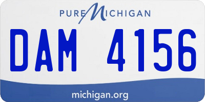 MI license plate DAM4156