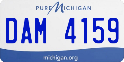MI license plate DAM4159
