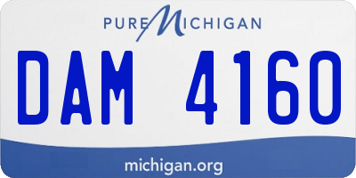 MI license plate DAM4160