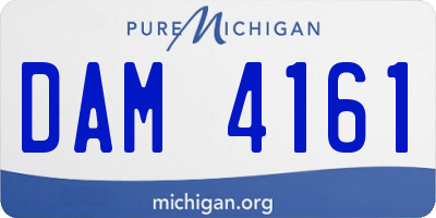 MI license plate DAM4161