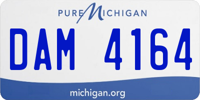 MI license plate DAM4164