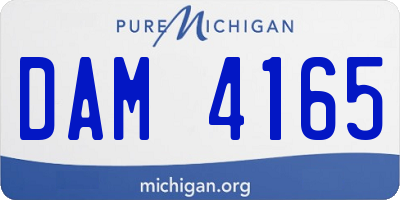 MI license plate DAM4165