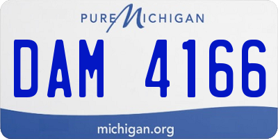 MI license plate DAM4166