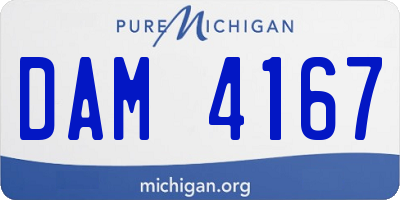 MI license plate DAM4167