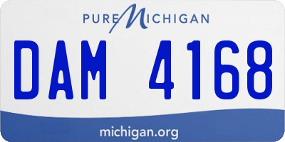 MI license plate DAM4168