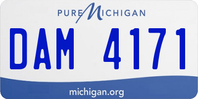 MI license plate DAM4171