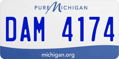 MI license plate DAM4174