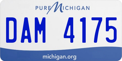 MI license plate DAM4175