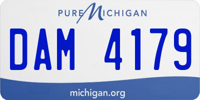 MI license plate DAM4179