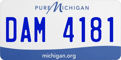 MI license plate DAM4181
