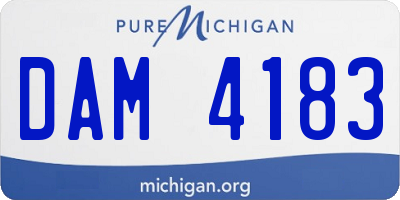 MI license plate DAM4183