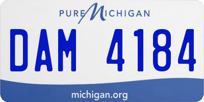 MI license plate DAM4184