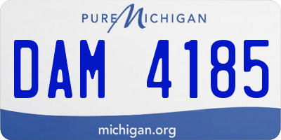 MI license plate DAM4185