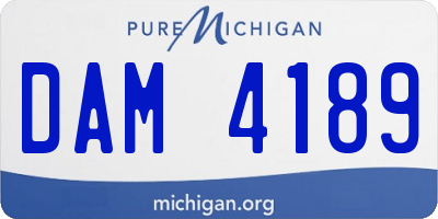 MI license plate DAM4189