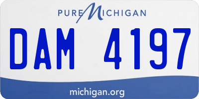 MI license plate DAM4197