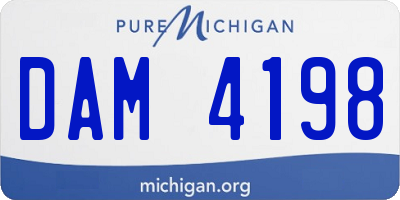 MI license plate DAM4198