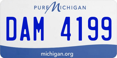 MI license plate DAM4199