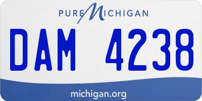 MI license plate DAM4238