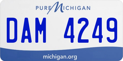 MI license plate DAM4249