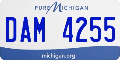 MI license plate DAM4255