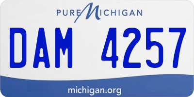 MI license plate DAM4257
