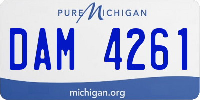 MI license plate DAM4261