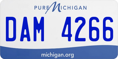 MI license plate DAM4266