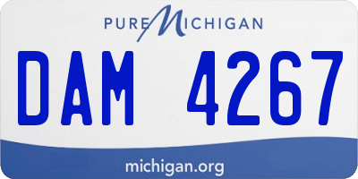 MI license plate DAM4267