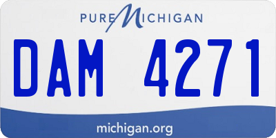 MI license plate DAM4271
