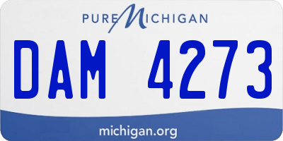 MI license plate DAM4273