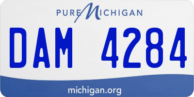 MI license plate DAM4284