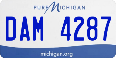 MI license plate DAM4287