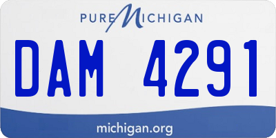 MI license plate DAM4291