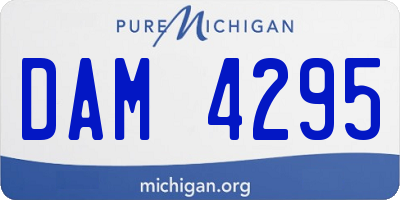 MI license plate DAM4295