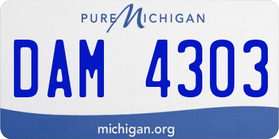 MI license plate DAM4303