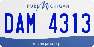 MI license plate DAM4313