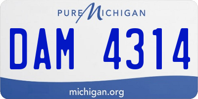 MI license plate DAM4314