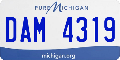 MI license plate DAM4319