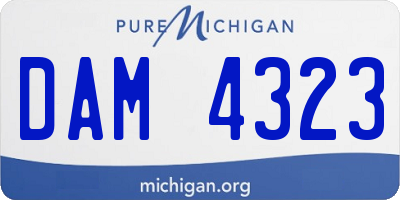 MI license plate DAM4323