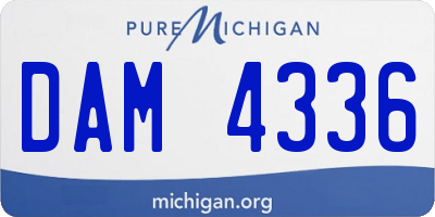 MI license plate DAM4336