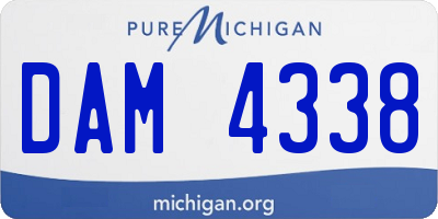 MI license plate DAM4338