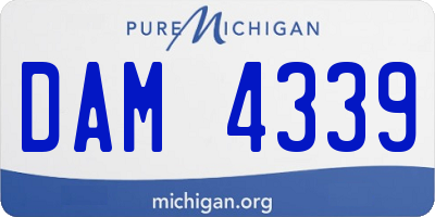 MI license plate DAM4339
