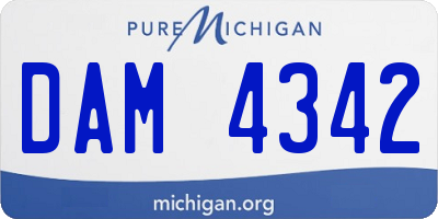 MI license plate DAM4342