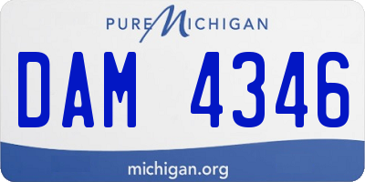 MI license plate DAM4346