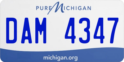 MI license plate DAM4347