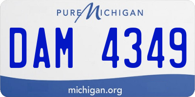 MI license plate DAM4349