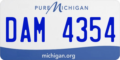 MI license plate DAM4354